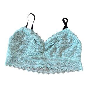 Victoria’s Secret PINK Lace Bralette Large – Aqua Blue Wireless Bra